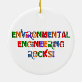 Tekst voor Environmental Engineering Rocks Keramisch Ornament (Achterkant)
