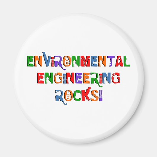 Tekst voor Environmental Engineering Rocks Magneet (Voorkant)