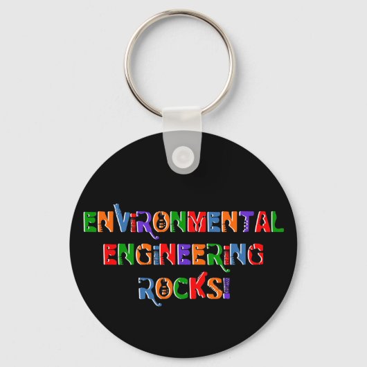 Tekst voor Environmental Engineering Rocks Sleutelhanger (Voorkant)