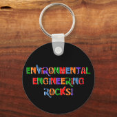 Tekst voor Environmental Engineering Rocks Sleutelhanger (Voorkant)
