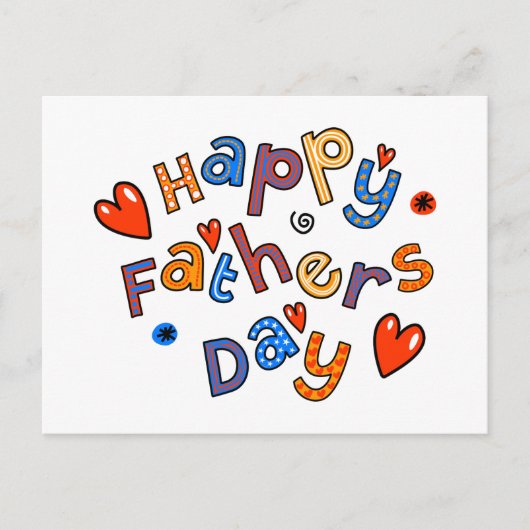 Tekst voor Happy Fathers Day Holiday Briefkaart (Voorkant)