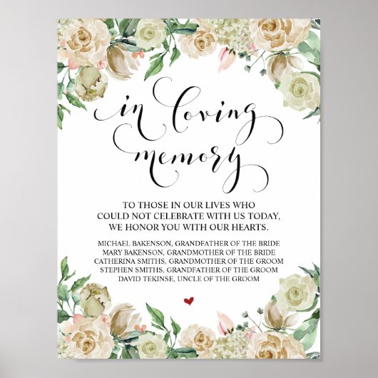 Tekst voor herinneringsbanket op bruiloft poster (Voorkant)