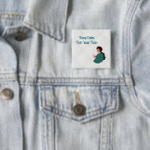 Tekst voor je tweeling vierkante button 5,1 cm (In situ)