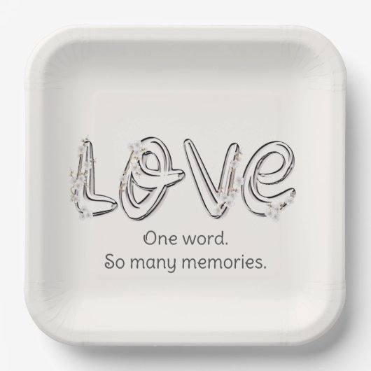 Tekst voor jubileum amandelbloesem liefde papieren bordje (Voorkant)