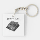 Tekst voor me Antiek lettertypemachine Sleutelhanger (Achterkant)