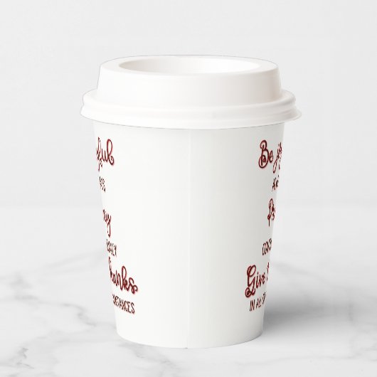 Tekst voor positieve bevestiging papieren bekers (Rechts)