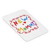 Tekst voor primaire kleuren Nieuwe mammie cadeaus Magneet (Rechterzijde)