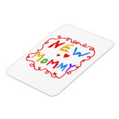 Tekst voor primaire kleuren Nieuwe mammie cadeaus Magneet (Linkerzijde)