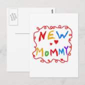 Tekst voor primaire kleuren Nieuwe mammie-overhemd Briefkaart (Voorkant / Achterkant)