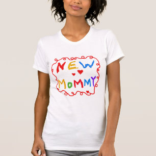 Tekst voor primaire kleuren Nieuwe mammie-overhemd T-shirt