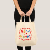 Tekst voor primaire kleuren Nieuwe mammie-overhemd Tote Bag (Voorkant (product))