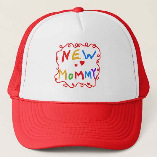 Tekst voor primaire kleuren Nieuwe mammie-overhemd Trucker Pet (Voorkant)