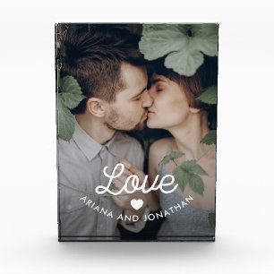 Tekst voor Retro Liefde met een hart Fotoblokken