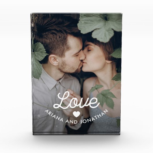 Tekst voor Retro | Liefde met een hart Fotoblokken (Voorkant)