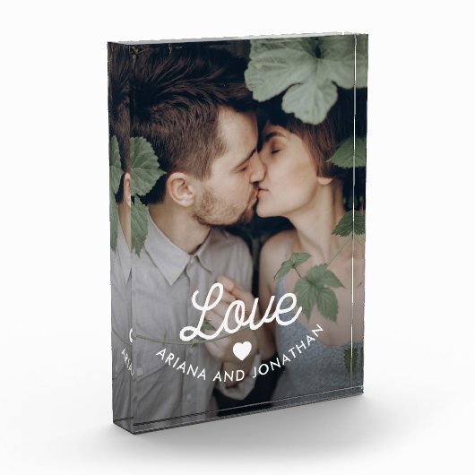 Tekst voor Retro | Liefde met een hart Fotoblokken (Links)