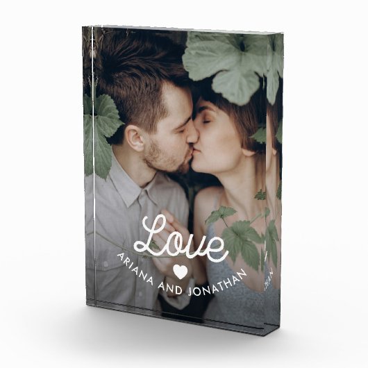 Tekst voor Retro | Liefde met een hart Fotoblokken (Rechts)