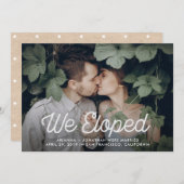 Tekst voor Retro | We hebben een bruiloft foto gem Aankondiging (Voorkant / Achterkant)