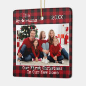 Tekst voor schrijfmachine eerste kerstkerst nieuw  keramisch ornament (Links)