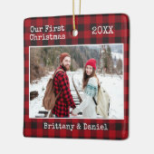 Tekst voor schrijfmachine Eerste Kerstmis Coupons  Keramisch Ornament (Links)