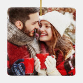 Tekst voor schrijfmachine Eerste Kerstmis Ingegrav Keramisch Ornament (Achterkant)