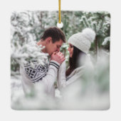 Tekst voor schrijfmachine Eerste Kerstmis Ingegrav Keramisch Ornament (Achterkant)