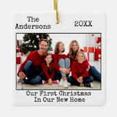 Tekst voor schrijfmachine Eerste Kerstmis Nieuw st Keramisch Ornament (Voorkant)