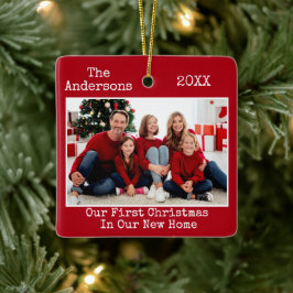 Tekst voor schrijfmachine Eerste Kerstmis Nieuwe s Keramisch Ornament