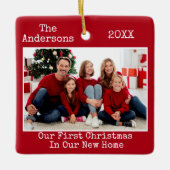 Tekst voor schrijfmachine Eerste Kerstmis Nieuwe s Keramisch Ornament (Voorkant)