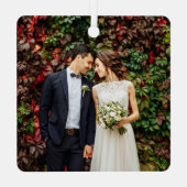 Tekst voor schrijfmachine, gehuwd en sieraden foto metalen ornament (Achterkant)