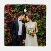 Tekst voor schrijfmachine Gehuwd Merry Weddenschap Keramisch Ornament (Achterkant)