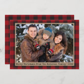 Tekst voor schrijfmachine Geplakt kerstfeest Foto  Feestdagenkaart (Voorkant / Achterkant)