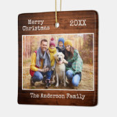 Tekst voor schrijfmachine — Kerst met kersttijd —  Keramisch Ornament (Links)