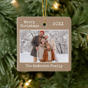 Tekst voor schrijfmachine - Merry kerstkraft serie Keramisch Ornament