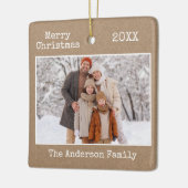 Tekst voor schrijfmachine - Merry kerstkraft serie Keramisch Ornament (Links)