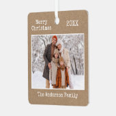 Tekst voor schrijfmachine - Merry kerstkraft serie Metalen Ornament (Voorkant links)