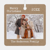 Tekst voor schrijfmachine - Merry kerstkraft serie Metalen Ornament (Voorkant)