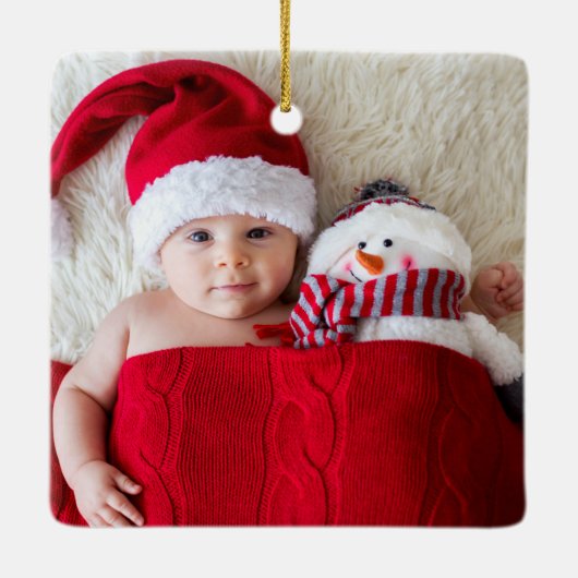 Tekst voor schrijfmachine Mijn eerste kerstBaby Keramisch Ornament (Achterkant)