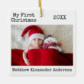 Tekst voor schrijfmachine Mijn eerste kerstBaby Keramisch Ornament (Voorkant)