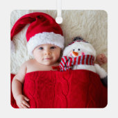 Tekst voor schrijfmachine Mijn eerste kerstBaby Metalen Ornament (Achterkant)