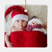 Tekst voor schrijfmachine Mijn eerste kerstBaby Ro Keramisch Ornament (Achterkant)