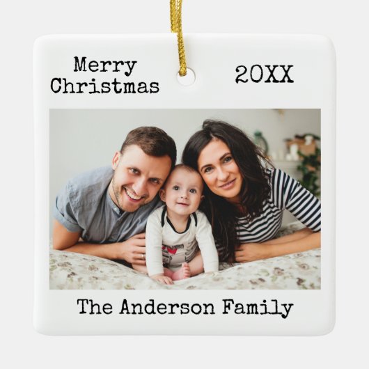 Tekst voor schrijfmachine - pretserie - kerstfamil keramisch ornament (Voorkant)