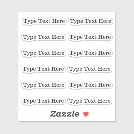 Tekst voor schrijfmachine | Set van 12 Sticker lab (Vel)