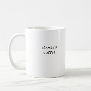 tekst voor schrijfmachines Chique zwart-wit Koffiemok