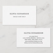  tekst voor schrijfmachines | Zwart-wit Visitekaartje (Voorkant / Achterkant)