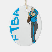 TEKST VOOR SOFTBALL GIRL PITCHER KERAMISCH ORNAMENT (Rechts)