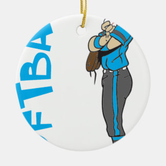 TEKST VOOR SOFTBALL GIRL PITCHER KERAMISCH ORNAMENT