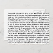 Tekst voor voorrang en vooroordeel briefkaart (Voorkant / Achterkant)