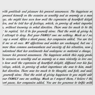 Tekst voor voorrang en vooroordeel cadeaupapier