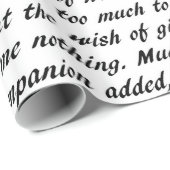 Tekst voor voorrang en vooroordeel cadeaupapier (Rol Hoek)