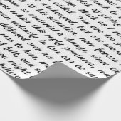 Tekst voor voorrang en vooroordeel cadeaupapier (Hoek)